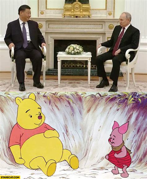 Xi Jinping vladimir putin like Winnie the Pooh Piglet | StareCat.com