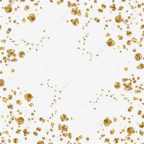 Polka Dot Border Hd Transparent, Creative Hand Painted Gold Foil Polka Dot Border, Gloss, Light ...