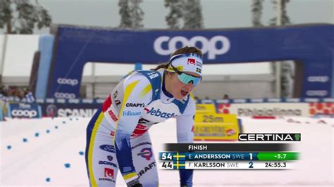 Karlsson wins women's World Cup 20km pursuit in Ruka - Cross-Country Skiing video - Eurosport