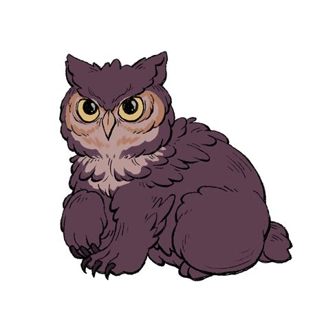 [Art] The adorable owlbear cub, an owlbear familiar from our upcoming compendium! : r ...