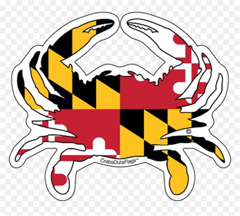 Clip Art Maryland Flag Crab - Maryland Flag Crab Png, Transparent Png - vhv