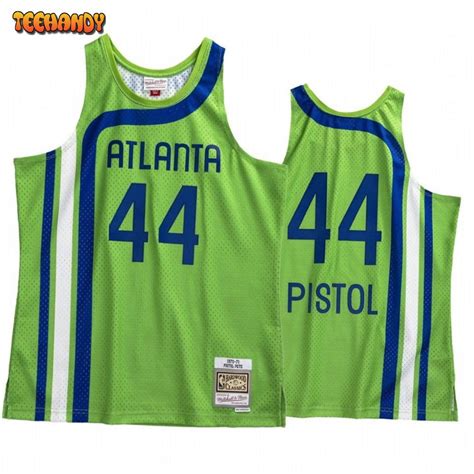 Atlanta Hawks Pistol Pete Maravich Green Throwback Jersey