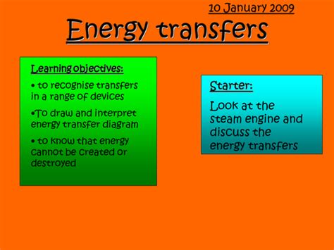 Energy transfers ppt HT | Teaching Resources