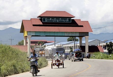 Vehicles Pass Around Gate Myawaddy Border Editorial Stock Photo - Stock ...