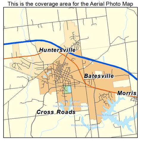 Aerial Photography Map of Batesville, IN Indiana