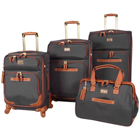 Steve Madden 4 piece Luggage With Spinner Wheels (Black) 844056080469 ...