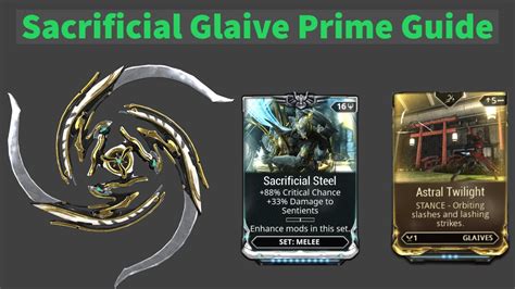 Warframe Guide: Sacrificial Glaive Prime Build with a Riven - YouTube