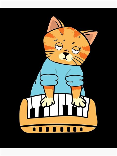 "Keyboard Cat Meme Keyboard Cat Gift Funny DJ" Poster for Sale by Spanky3328 | Redbubble