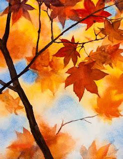 Zdenka's Art: Fall leaves - watercolor