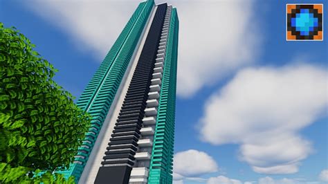 Minecraft Modern Skyscraper Tutorial #13 | Modern Apartment Building \ how to build in Minecraft ...