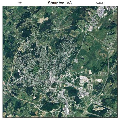 Aerial Photography Map of Staunton, VA Virginia