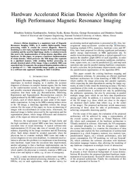 (PDF) Hardware Accelerated Rician Denoise Algorithm for High Performance Magnetic Resonance ...