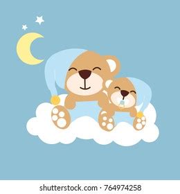 Mom Baby Bear Cartoon Sitting On Stock Vector (Royalty Free) 764974258 ...