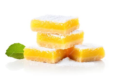 Premium AI Image | Lemon Bars Isolated on white