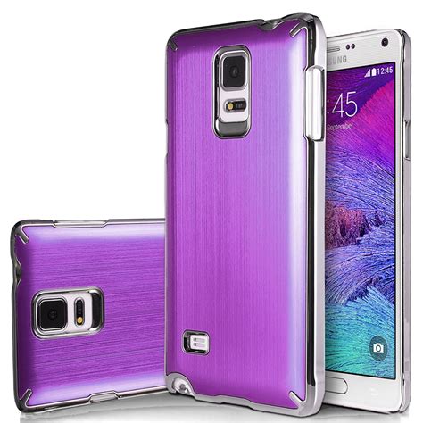 Note 4 Case, Galaxy Note 4 Case, ULAK Samsung Galaxy Note 4 Case Brushed Chrome Luxury Steel ...