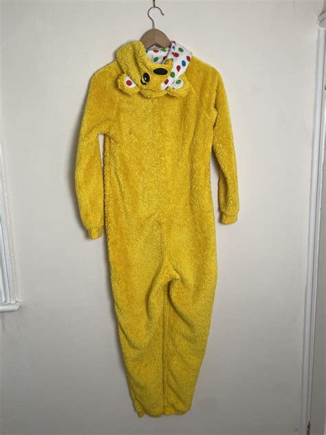 Children In Need Pudsey Bear All-In-One Fancy Dress Costume Unisex 13/14 George | eBay