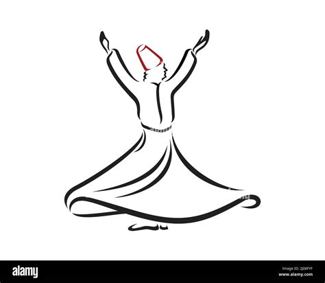 Turkish, Sufi and Dervish Dance Silhouette Stock Vector Image & Art - Alamy