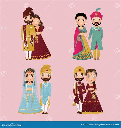 Wedding Couple Cartoon Vector Illustration | CartoonDealer.com #134297778