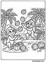 8 Cute Monkey Coloring Pages Free Printable sketch template