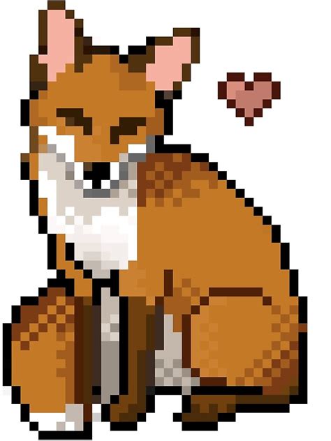 "Pixel Fox" Art Print by Vulpeer | Redbubble