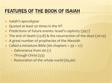 PPT - The Book of Isaiah A mini-Bible PowerPoint Presentation, free ...