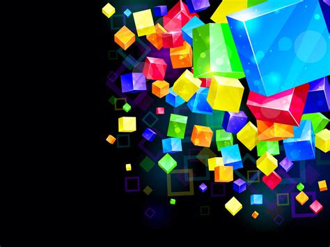 Colorful Cubes Background Vector Art & Graphics | freevector.com