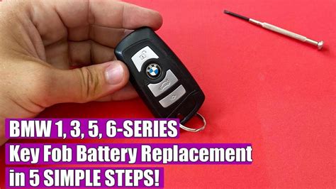 How to replace key fob battery BMW 5-Series F10, F11, 3-Series F30, F35, M3, F12, X5, X6, X4, X3 ...