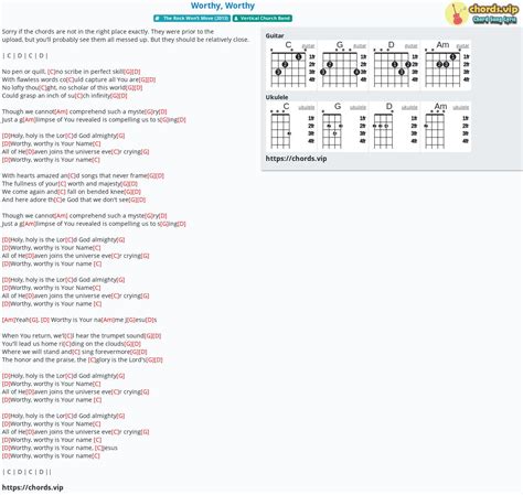 Chord: Worthy, Worthy - Vertical Church Band - tab, song lyric, sheet ...