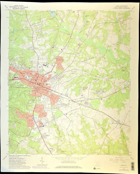 Aiken Map of Aiken South Carolina Art Print Wall Decor LARGE | Etsy ...