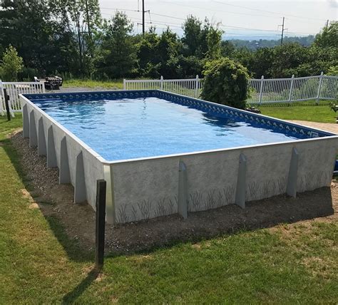 Aboveground Rectangle with Inside steps | Rectangular swimming pools ...