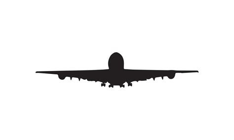 airplane vector illustration design black and white 5896252 Vector Art ...