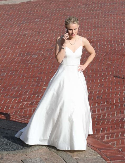 Kristen Bell dons a wedding dress filming Like Father -69 | GotCeleb