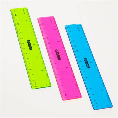 BAZIC 6" (15cm) Plastic Ruler (3/Pack) Bazic Products