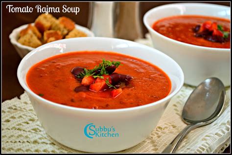 Tomato, Red Kidney Beans Soup Recipe | Subbus Kitchen