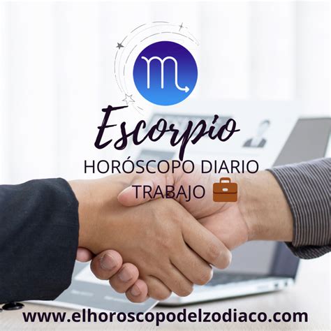 Escorpio Horóscopo diario Trabajo