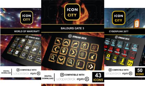 iConCity: Icon packs tailored to your favorite games for your Stream Deck