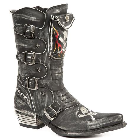 New Rock M.WST022 Cowboy Boots | Angel Clothing | New rock boots, Black ...