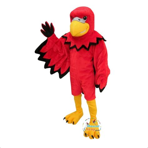 College Red Bird Mascot Costume High Quality