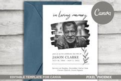 In Loving Memory| Editable Canva Template | Funeral Card