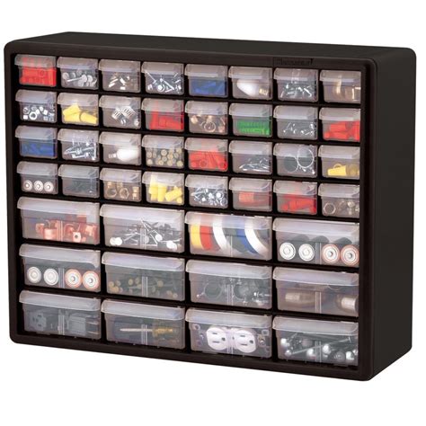 Akro-Mils 10144 44 D 20-Inch by 16-Inch by 6-1/2-Inch Hardware and Craft Cabinet, Black – For ...