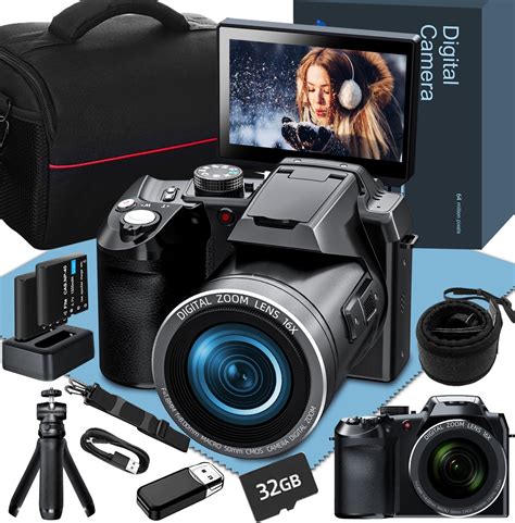 NBD Digital Camera 4K 64MP Video Camera 16X Digital Zoom, Youtube Vlogging Camera, photography ...