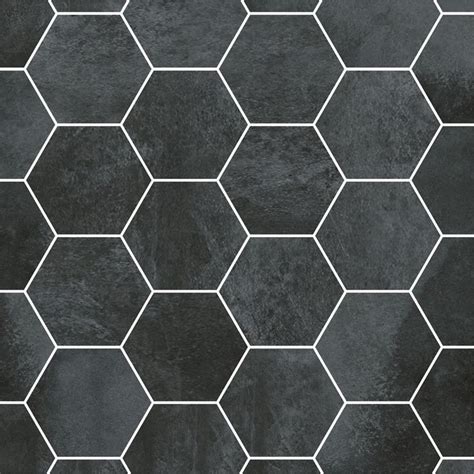 hexagon vinyl flooring black - Cole Hardin