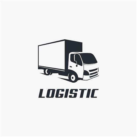 Premium Vector | Logistic box truck logo design