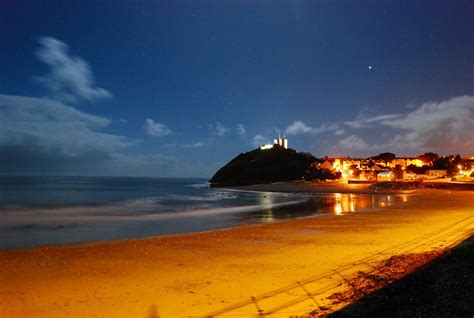 Criccieth Beach - Photo "Criccieth Castle at Night" :: British Beaches