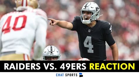 Raiders vs. 49ers Post Game Reaction, Highlights & Raiders Rumors On ...