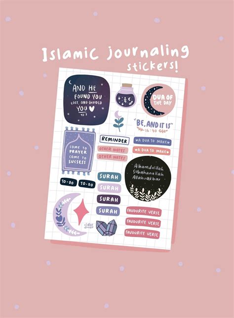 Islamic Idotdoodle Journal Stickers Idotdoodle Sticker Sheet - Etsy UK