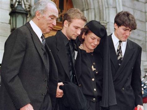 The Trudeau family leaves St.Viateur church after a memorial service for Michel Trudeau in ...