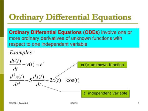 PPT - CISE301 : Numerical Methods Topic 8 Ordinary Differential Equations (ODEs) Lecture 28-36 ...