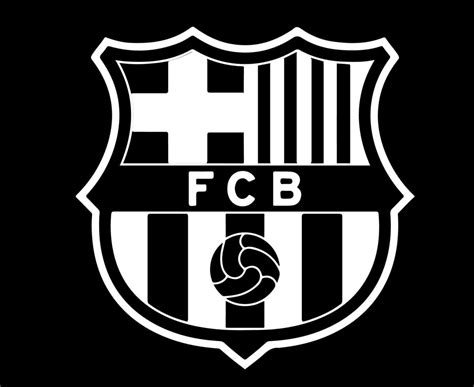 fc barcelona logotipo símbolo blanco y negro diseño españa fútbol ...