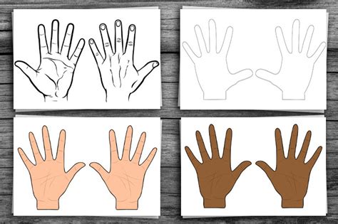 Printable Hand Outline Templates | Just Family Fun